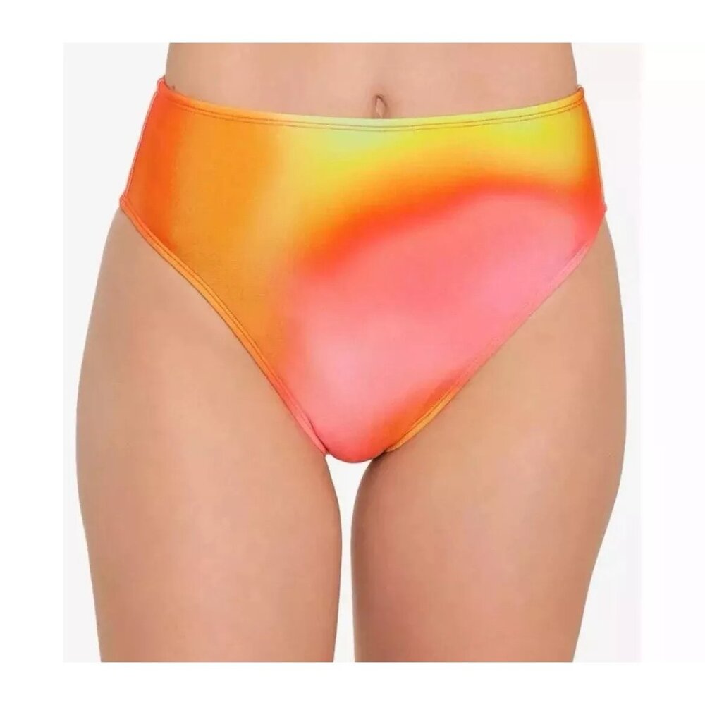 Salt & Cove Juniors Bikini Bottom High Rise Tie Dye Colorful Orange Yellow S